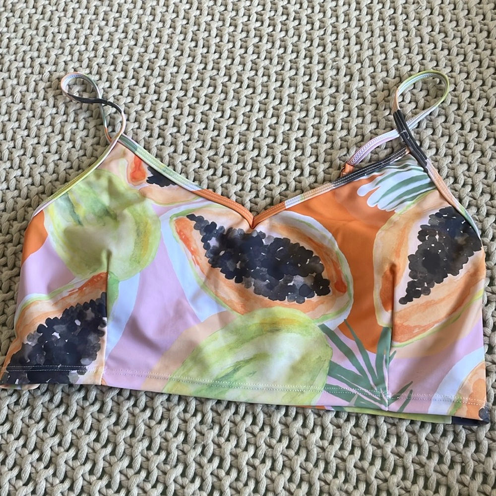 Kortni Jeane papaya swim top